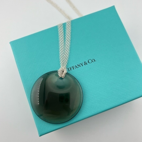 RARE Tiffany & Co. 50mm Smoky Quartz Disc Mesh Necklace Elsa Peretti 🤎 - Picture 8 of 8